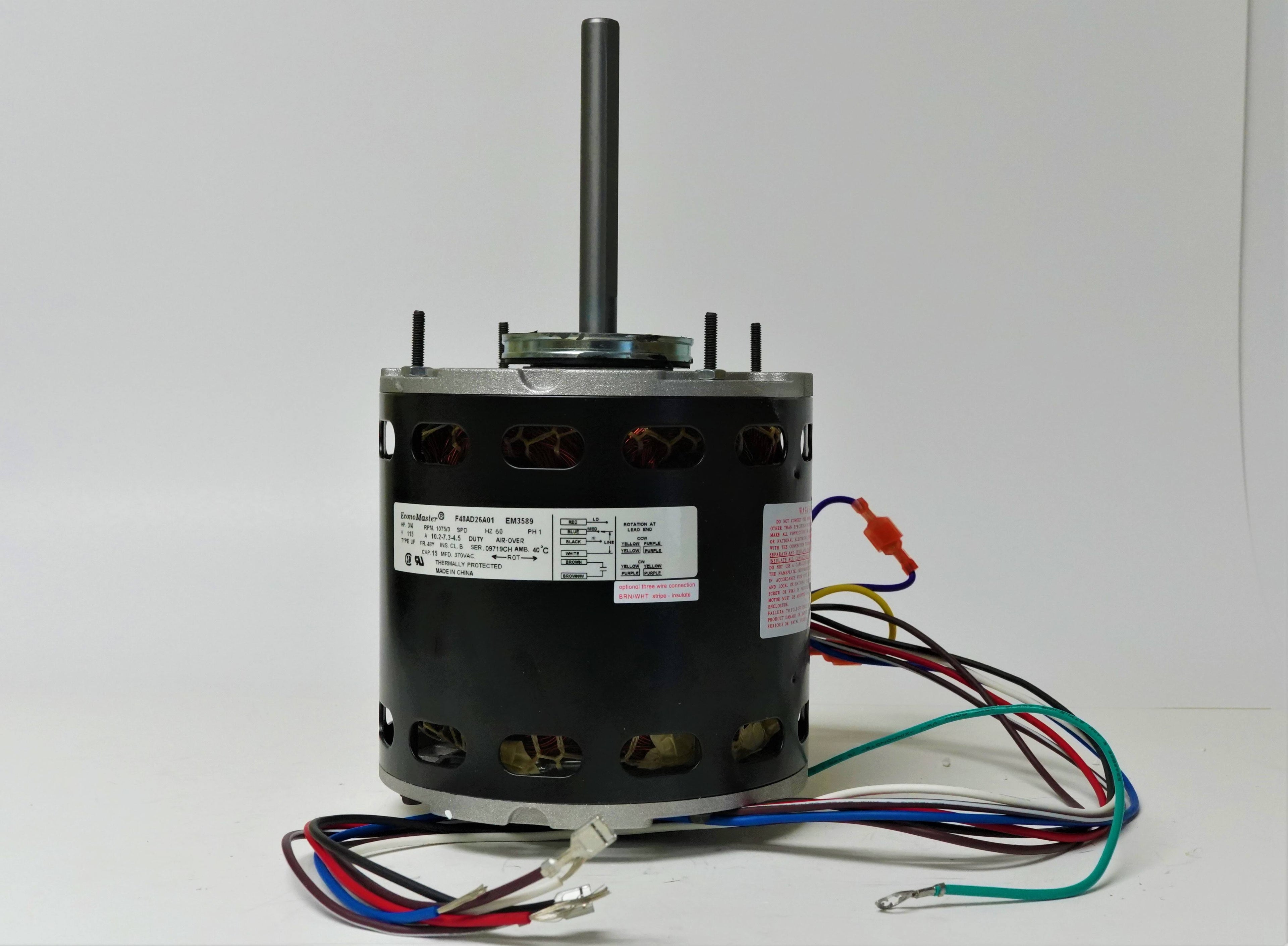 3/4 HP 1075 RPM 115V Blower Motor D826295