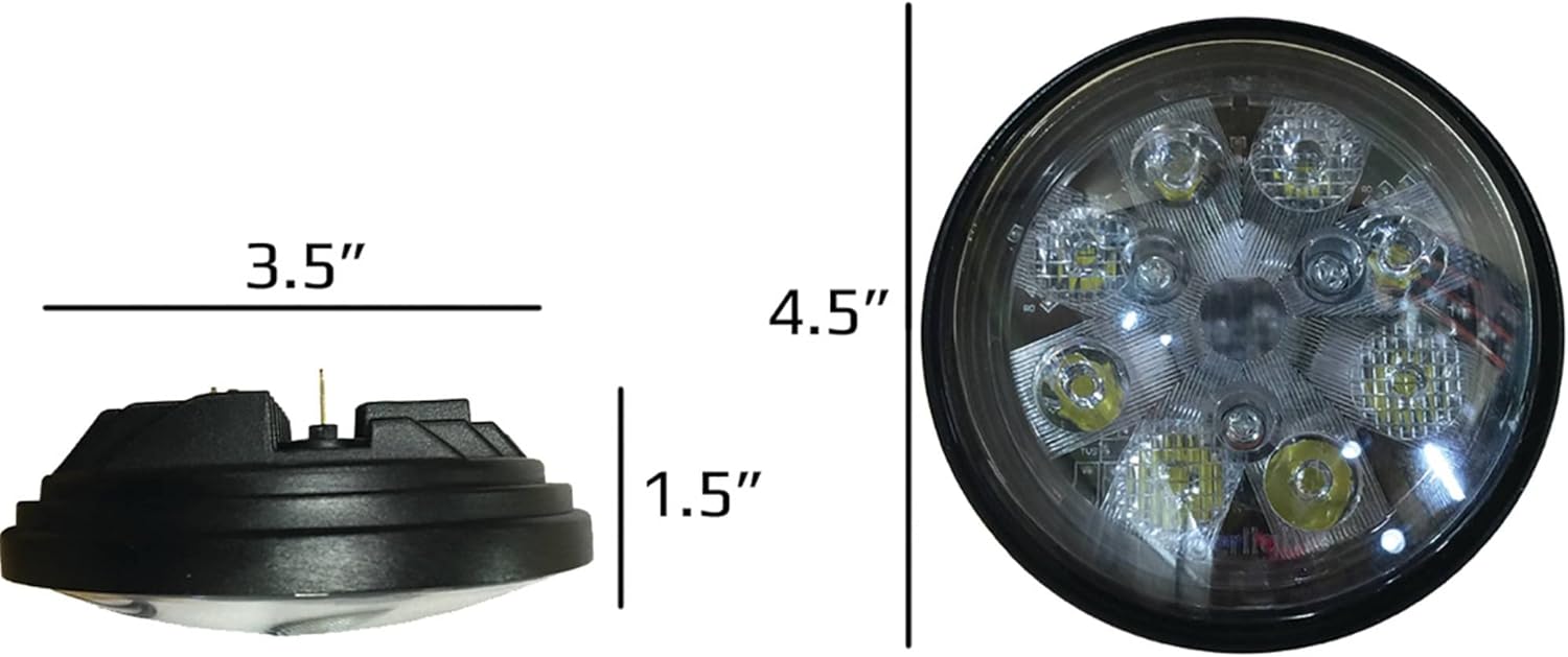 24W LED Sealed Round Hi/Lo Beam Flood/Spot Combo Off-Road Light Pack of 2 G6320