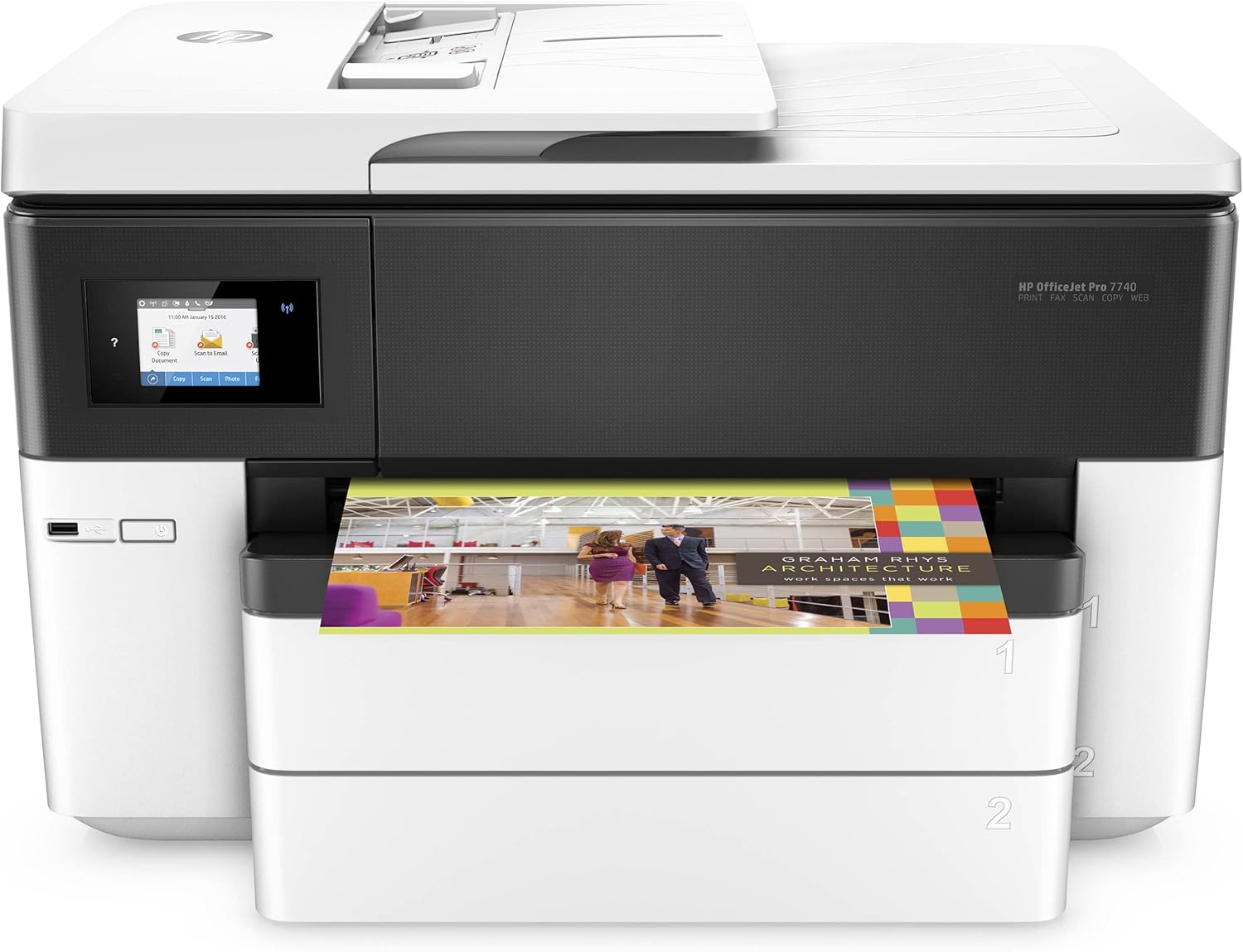 White Wireless Color Inkjet All-in-One Printer V6883