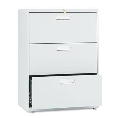 Light Gray Three-Drawer Lateral File I679533
