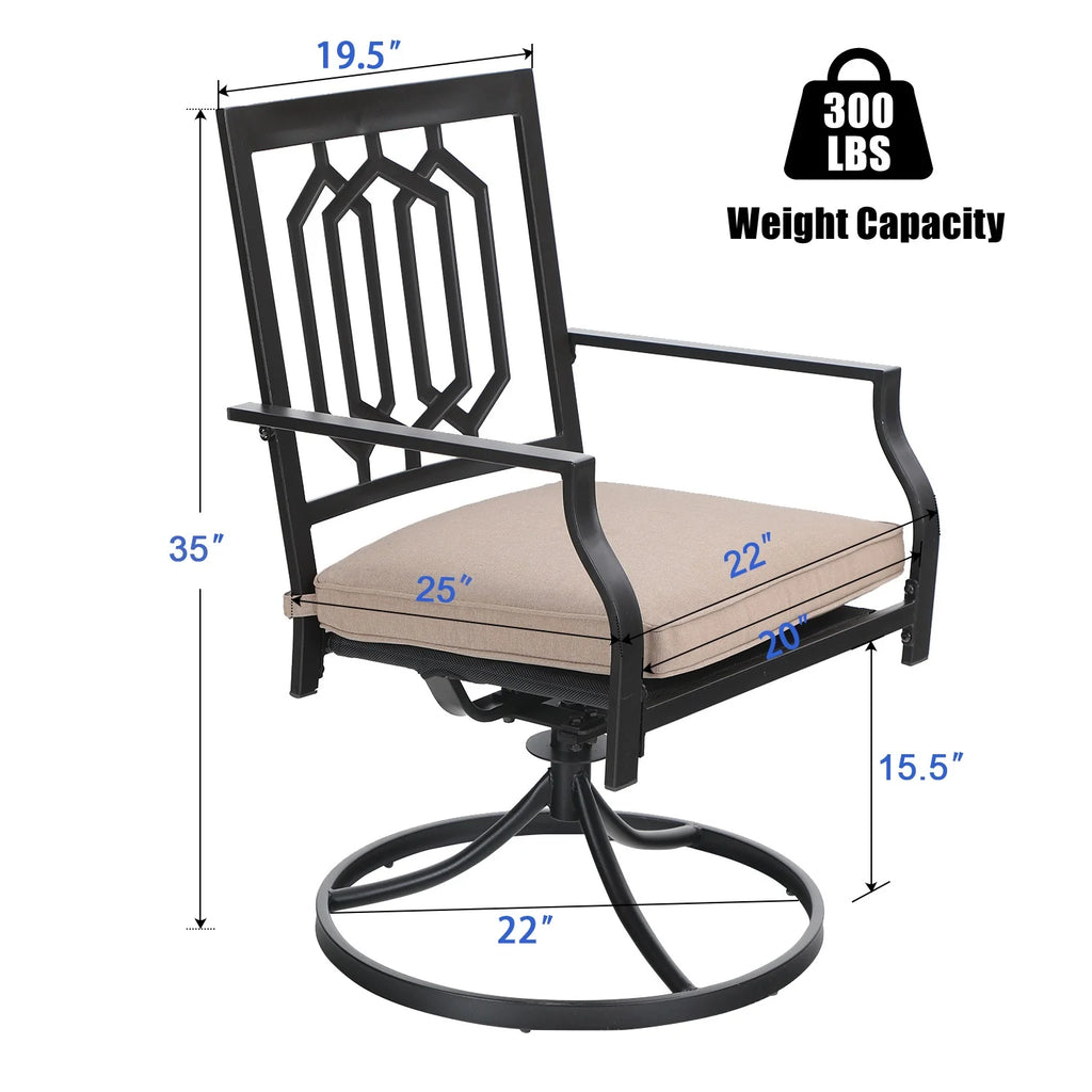 5-Piece Outdoor Patio Dining Set with Steel Frame Q841