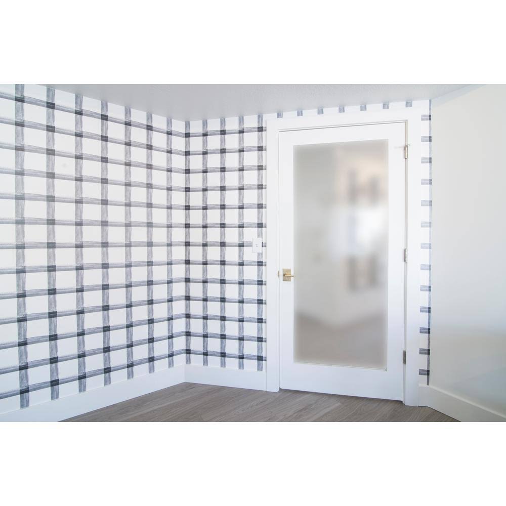 1-Lite Satin Etch Solid Core MDF Primed Interior Door Slab I4936