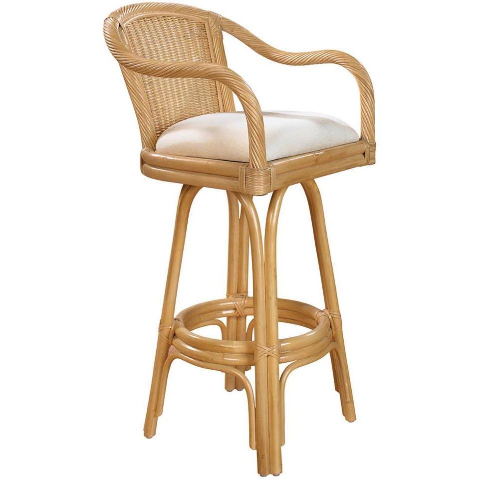 Natural Finish Rattan Counterstool Q998