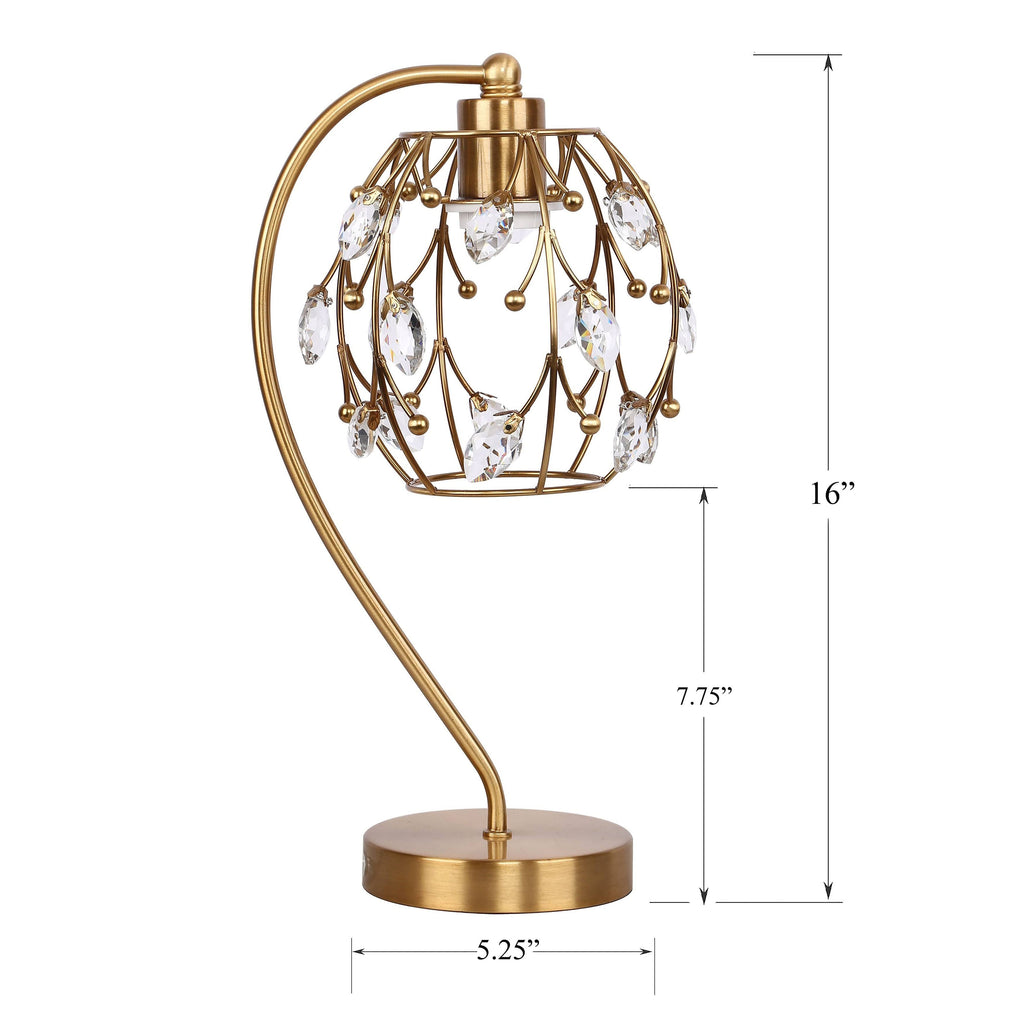 Polished Nickel Task Lamp with Crystalline Metal Shade (2-Pack) V388