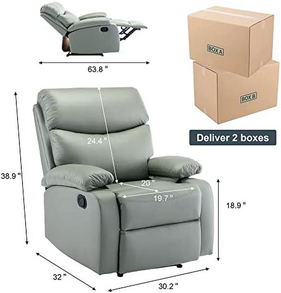 Cerulean Blue Manual Recliner Single Sofa M709029