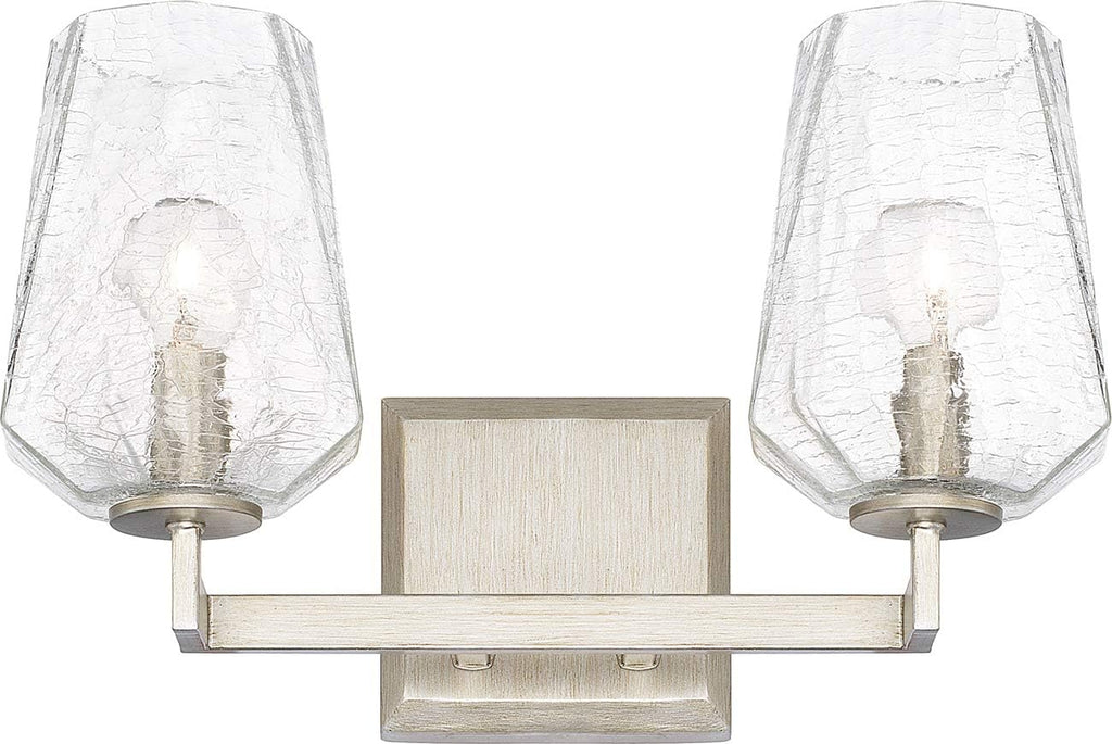White Fabric Bath Vanity Wall Mount, 3-Light, Polished Nickel X791