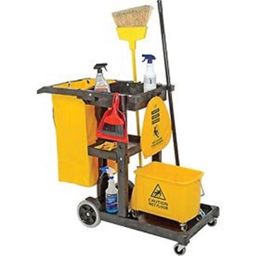 Gray Janitor Cart D168568