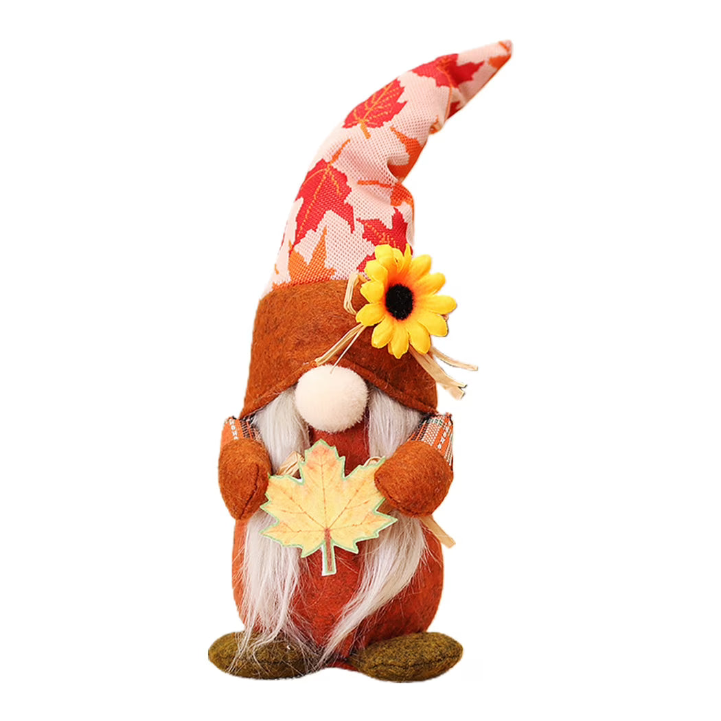 Pumpkin Maple Leaf Fall Gnome Doll H4461
