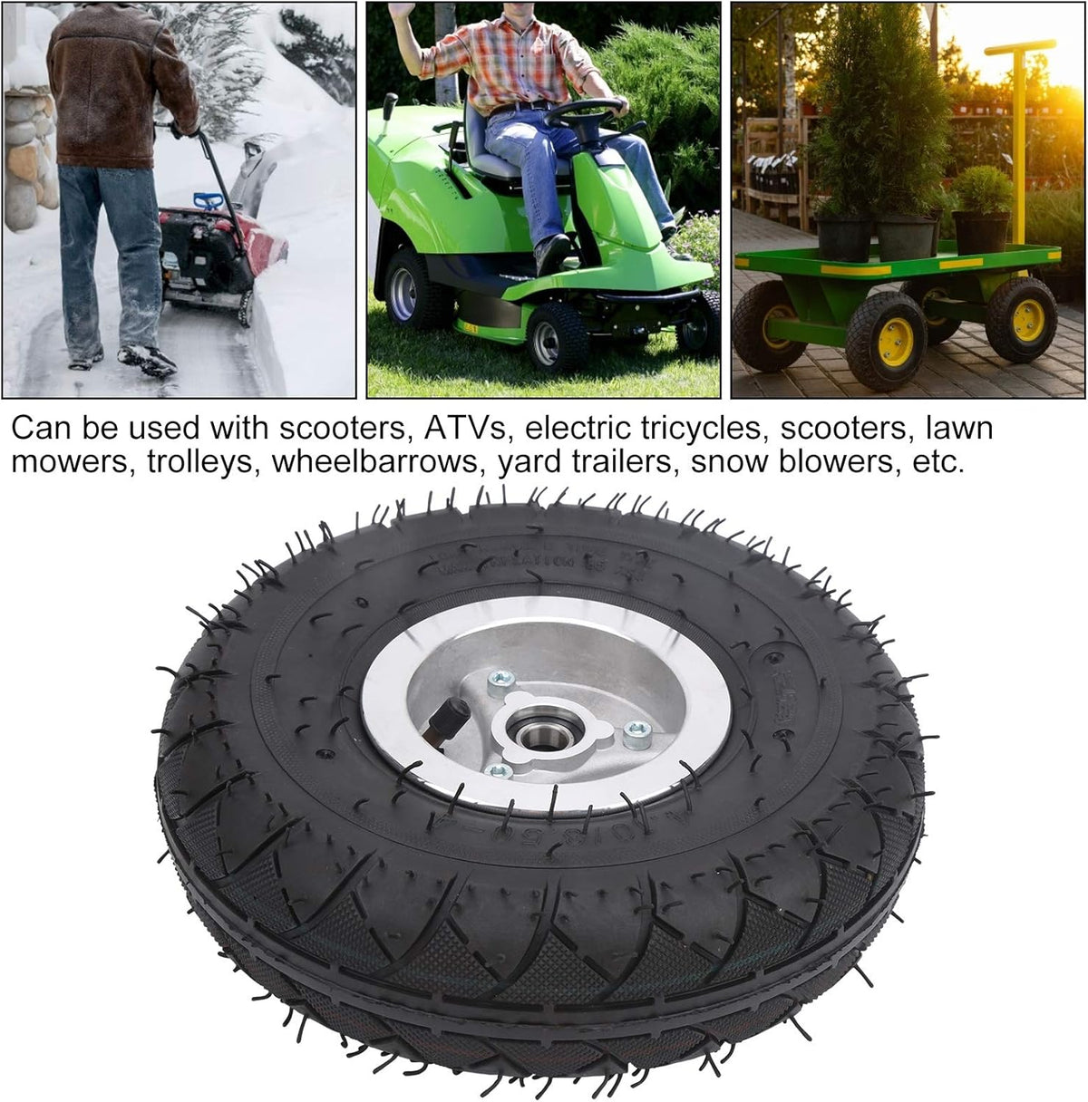 Electric Scooter Tire & Hub, 4.10-3.50-4, Pack of 2 F7228