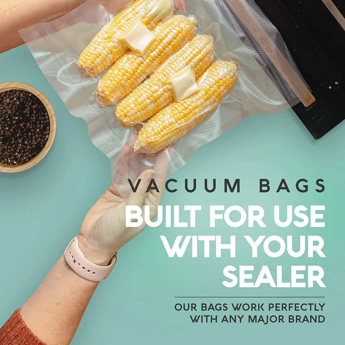 4 Pack 11"x25' BPA Free Vacuum Sealer Bags Z6429