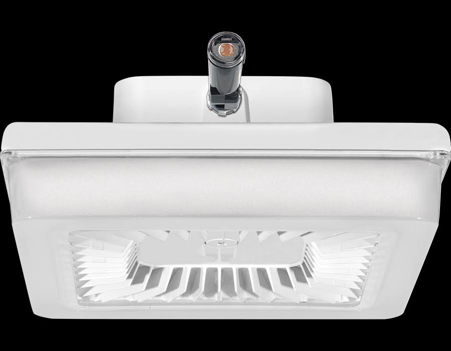 14 inch 30W Warm LED 120V Swivel Photocell Polycarbonate Lens White Ceiling Light E1362