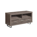 Dark Taupe Particle Board TV Stand with 3 Drawer P36097