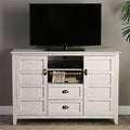 White Wash Wood TV Stand Credenza Buffet Cabinet V8699