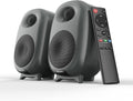 Metal Grey Powered Bluetooth Bookshelf Speaker with Optical Input X368
