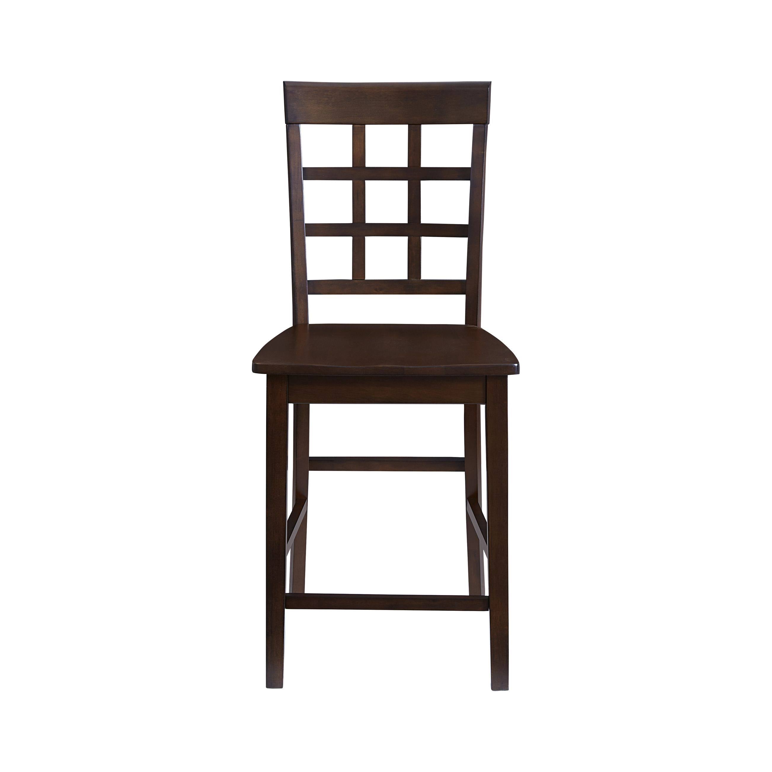 Espresso Window Pane Counter Chair Set of 2 L81000