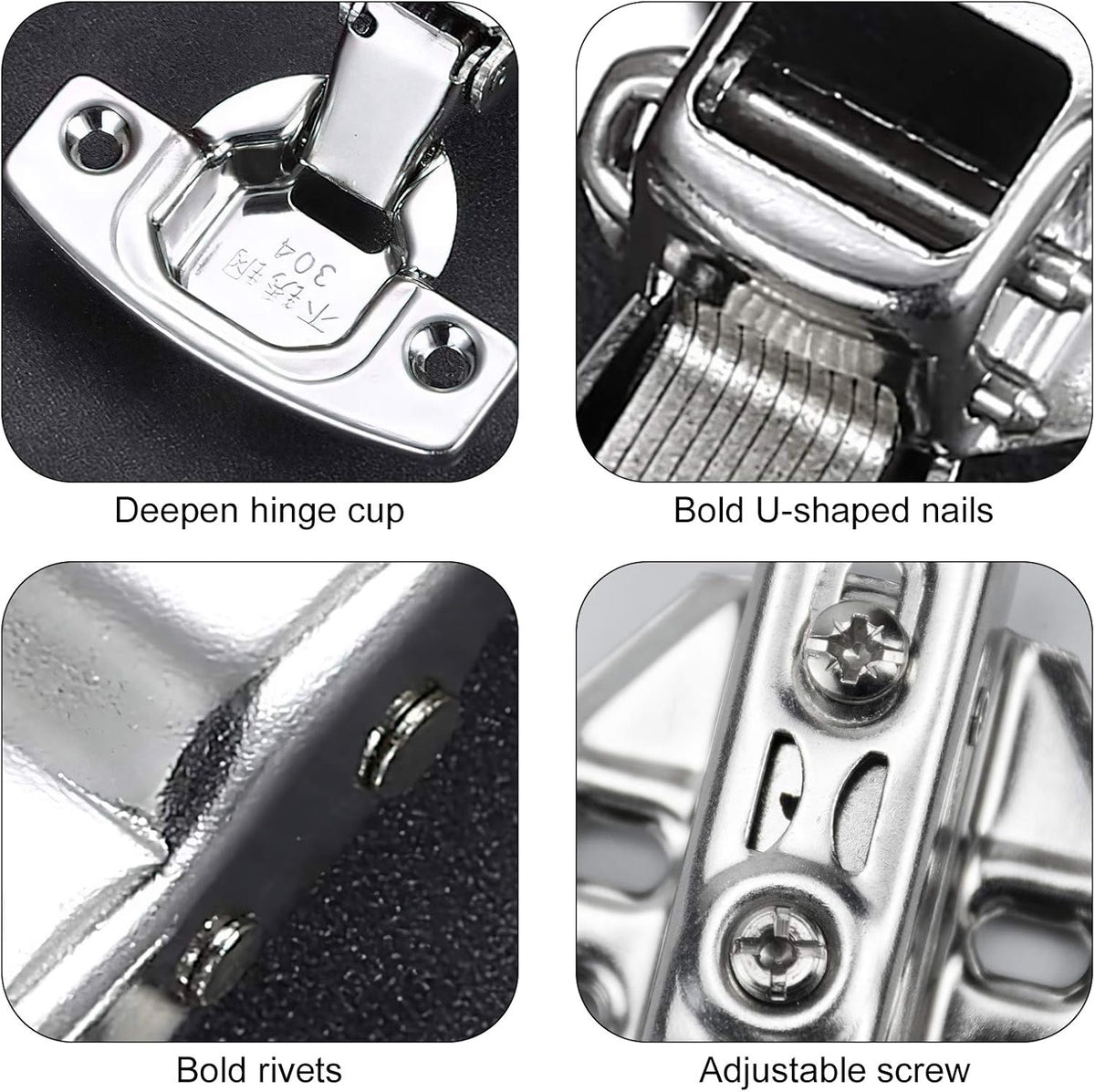 10Pcs Soft Close Full Overlay Cabinet Hinges S84590