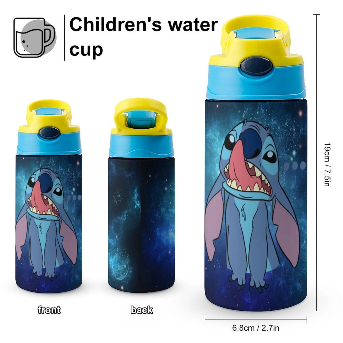 Stainless Steel Vacuum Insulated Water Bottle with Straw W685709