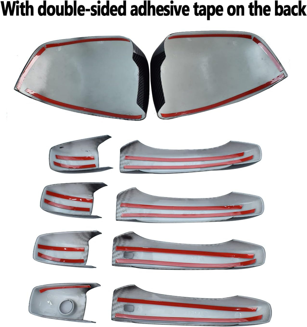 ABS Carbon Fiber Mirror Covers and Door Handle Covers D1563