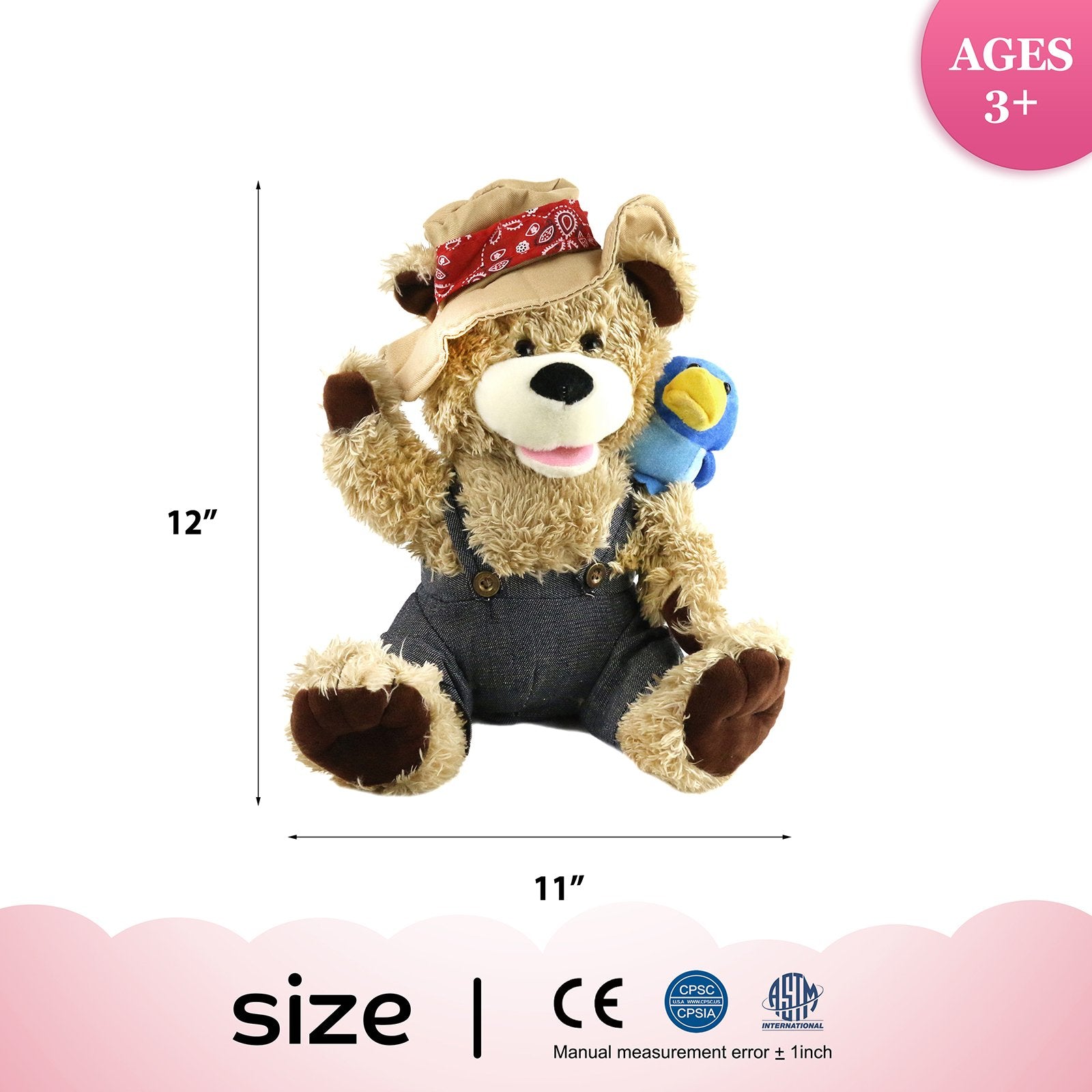 12'' Interactive Singing Teddy Bear V94720