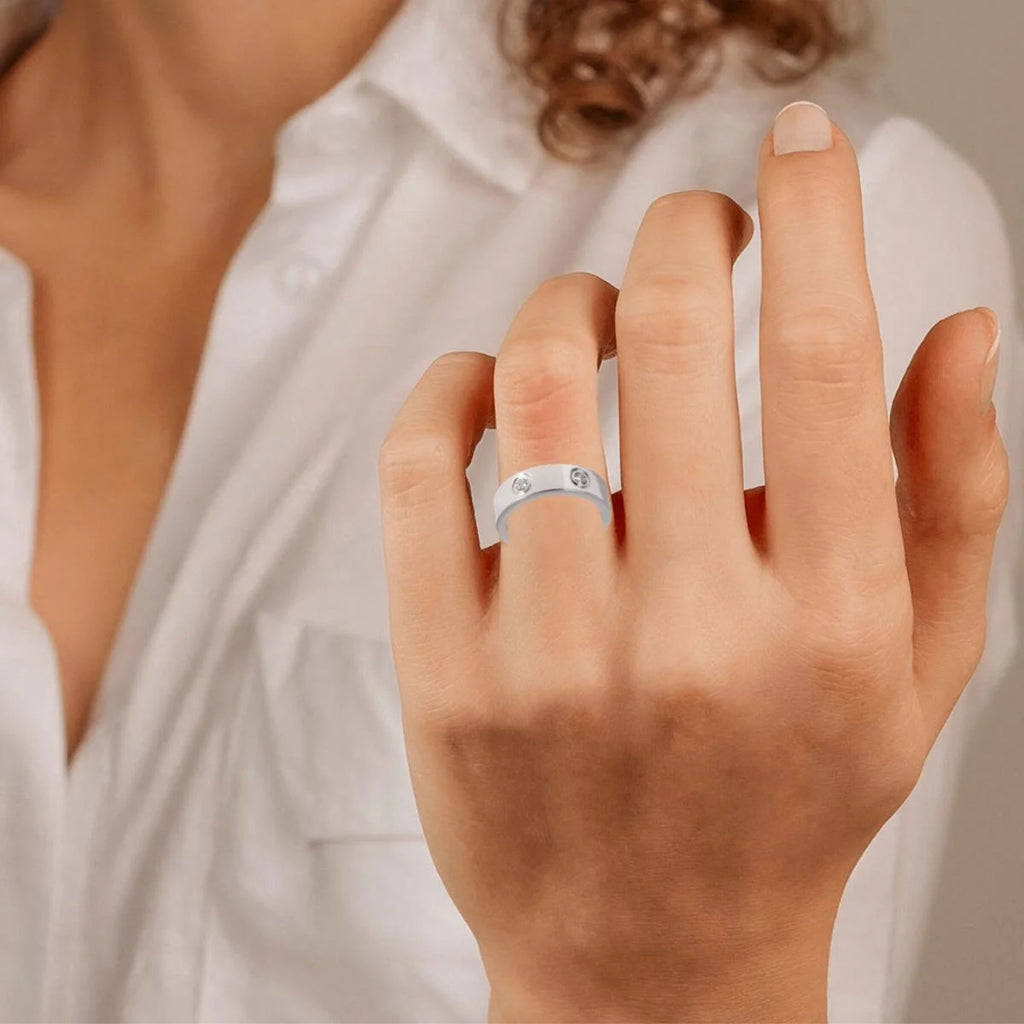18k White Gold Diamond Ring A80805