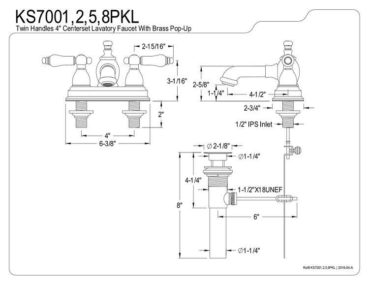 Polished Chrome Centerset Bathroom Faucet V9527