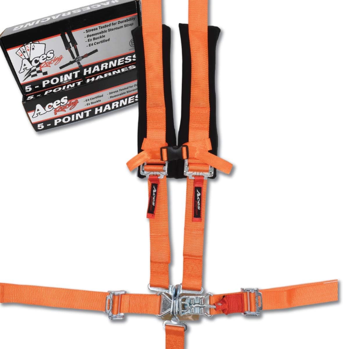 5 Point Harness with 2 Inch Padding, Silver, Pack of 2 T795