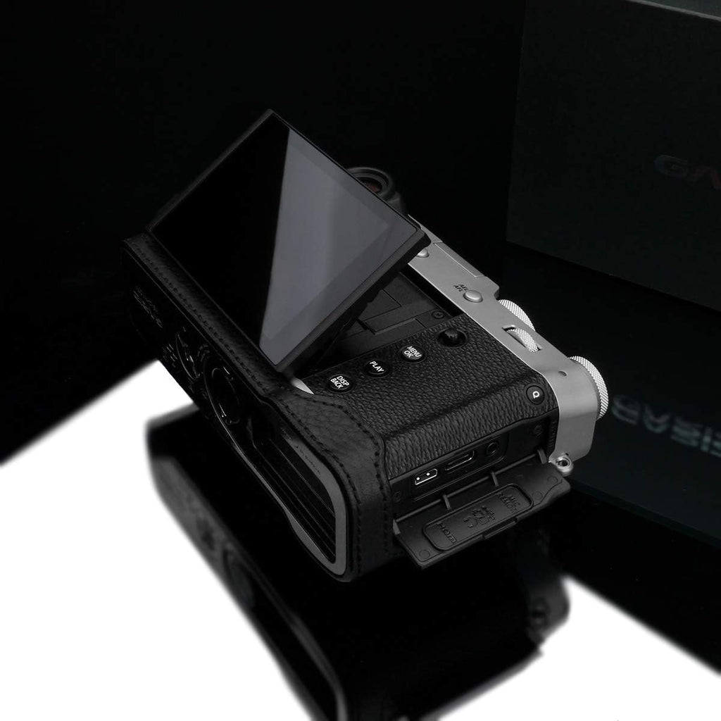 Black Genuine Leather Half Case U98161