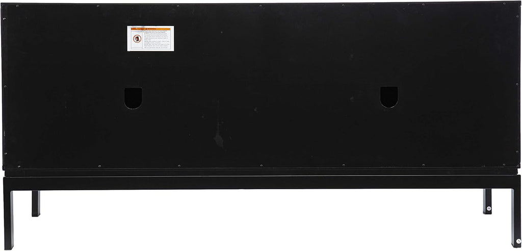 Black/Silver Media Cabinet W798005