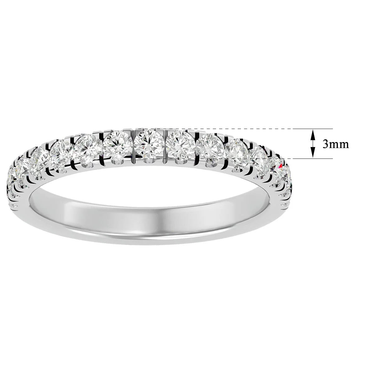 14 Karat White Gold Diamond Wedding Band Z37909