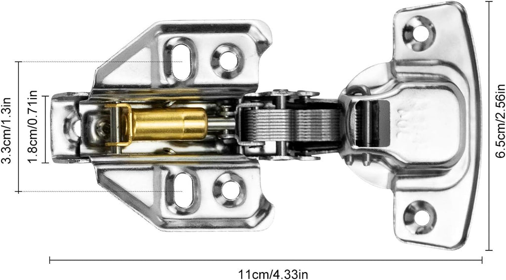 10Pcs Soft Close Full Overlay Cabinet Hinges S84590