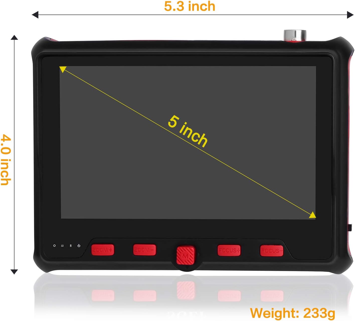 5'' Wrist CCTV Tester Analog Camera Monitor, Pack of 2 K640759