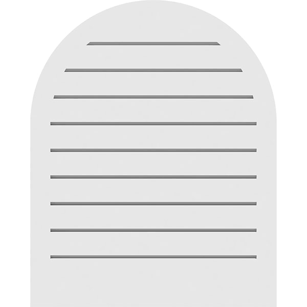 Round Top Surface Mount Functional Brickmould Frame PVC Gable Vent F50758