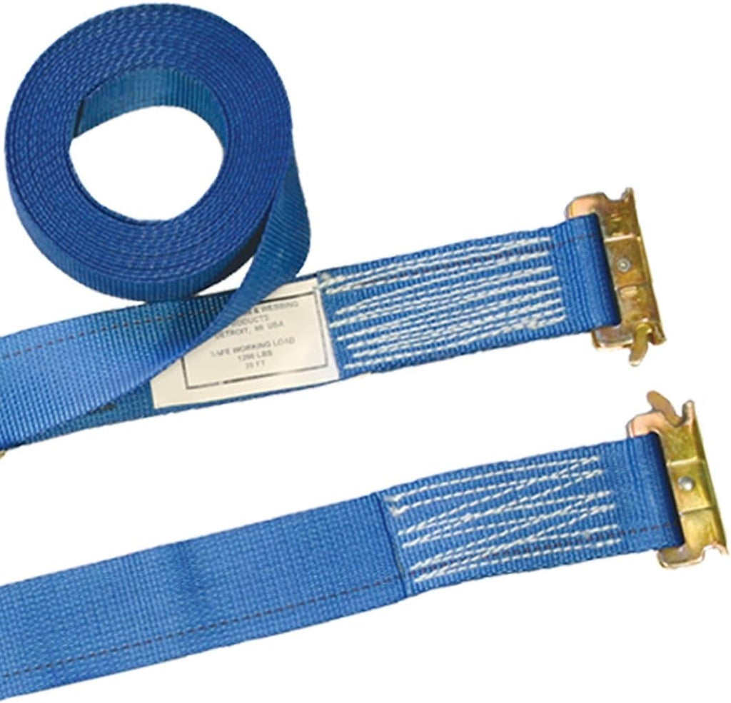 Ratchet Strap for E Track, 20 Foot, 6 Pack, Blue, 1,333 Pound Safe Working Load X972577