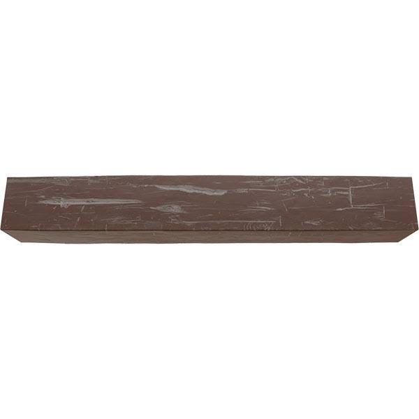 Aged Pecan Hand Hewn Faux Wood Fireplace Mantel P682428