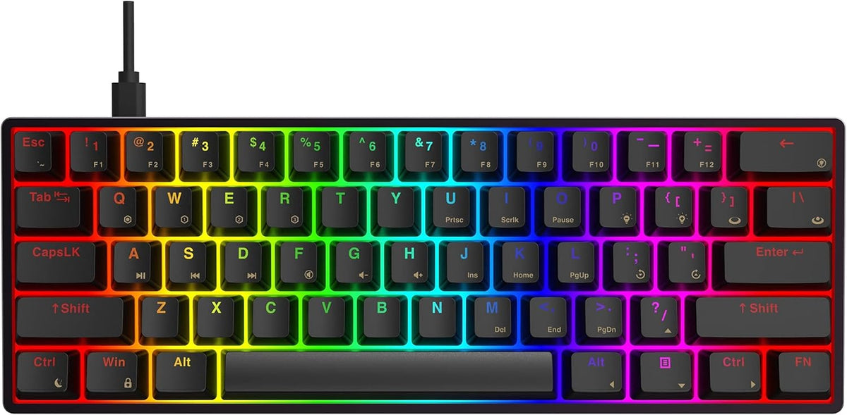 61 Keys Aluminum Case Hot Swappable Mechanical Keyboard B867
