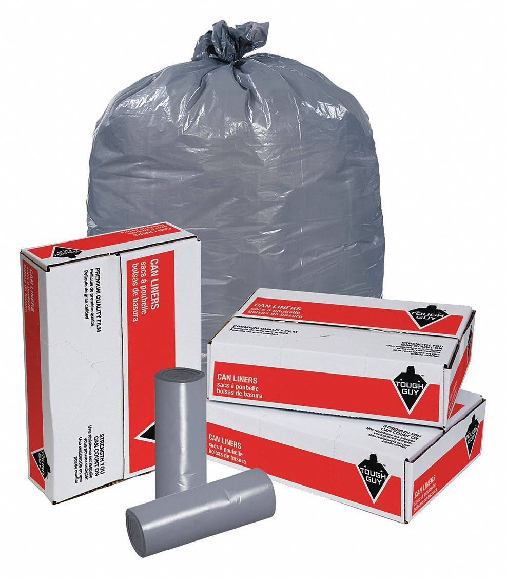 Gray 60 Gal Trash Bags, 100 Pk R4928