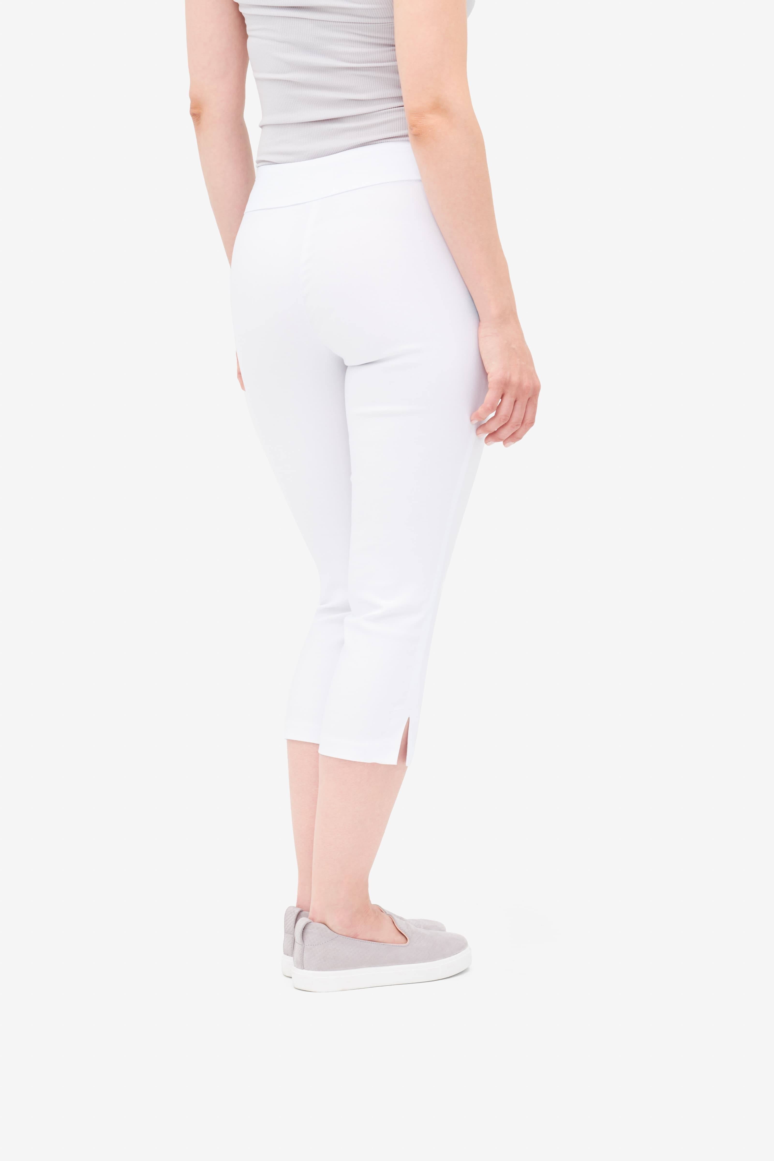 White Pocket Capris, Size 6 U211