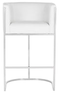 White Leather Bar Stool V551309