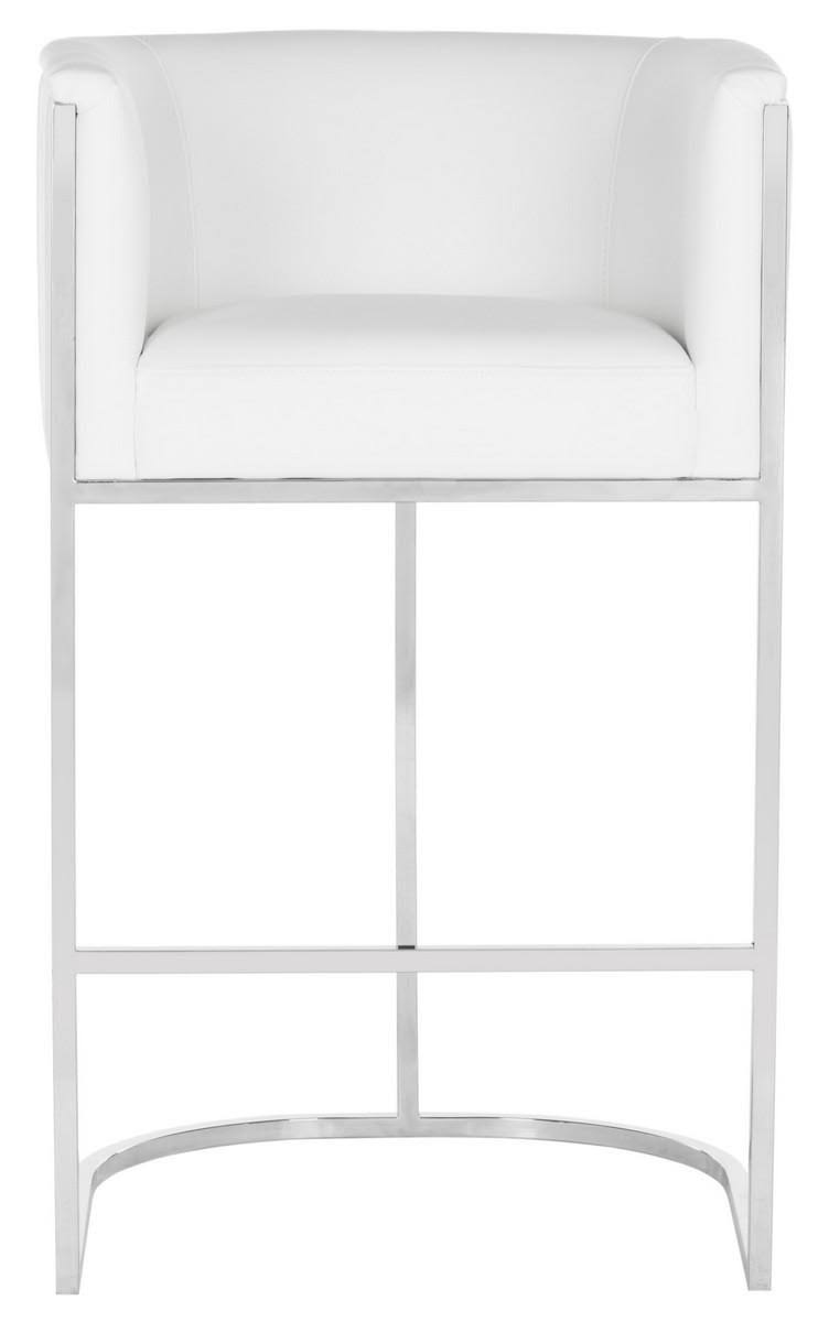 White Leather Bar Stool V551309
