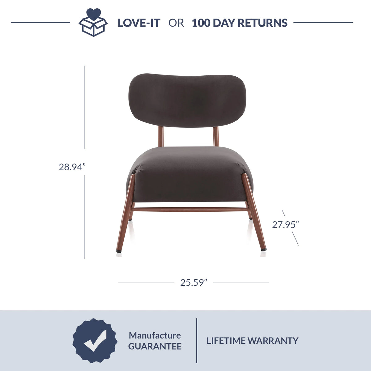 Espresso Velvet Accent Chair B43372