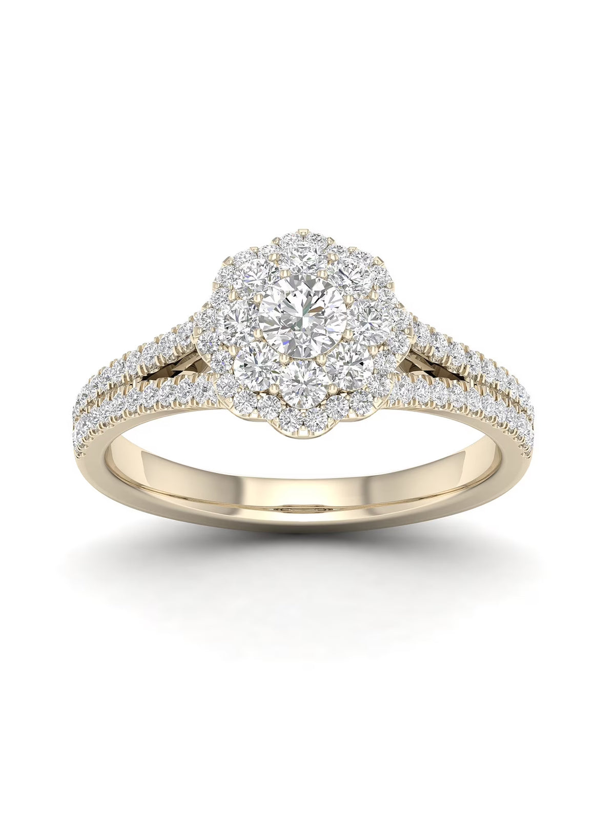 3/4Ct TDW Diamond 14k Yellow Gold Engagement Ring D93286