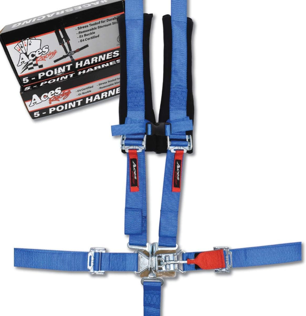 5 Point Harness with 2 Inch Padding, Silver, Pack of 2 T795