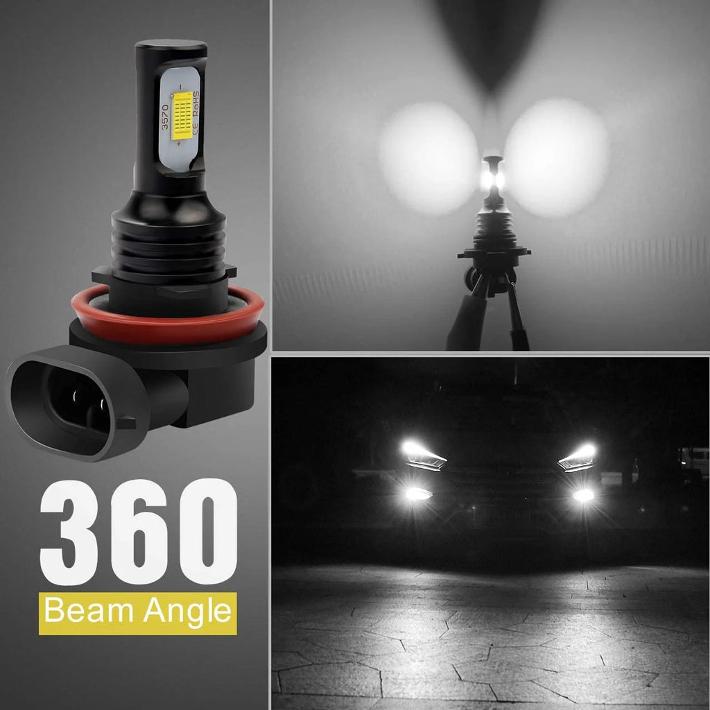 6000K White H11 High/Low Beam Headlights R6477
