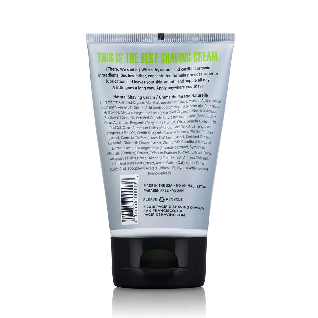 All Natural Shaving Cream, 3.4 oz (Pack of 12) F454