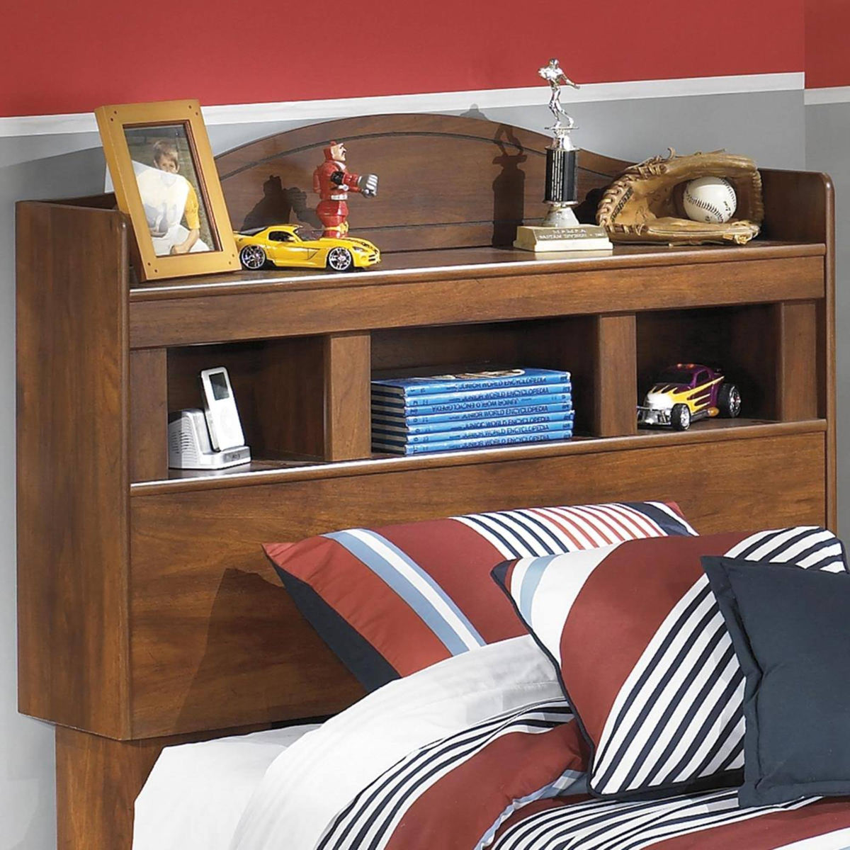 Twin Bookcase Headboard Brown E731780