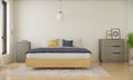 3 Piece Queen Size Bedroom Set in Natural Maple and Greige L40603