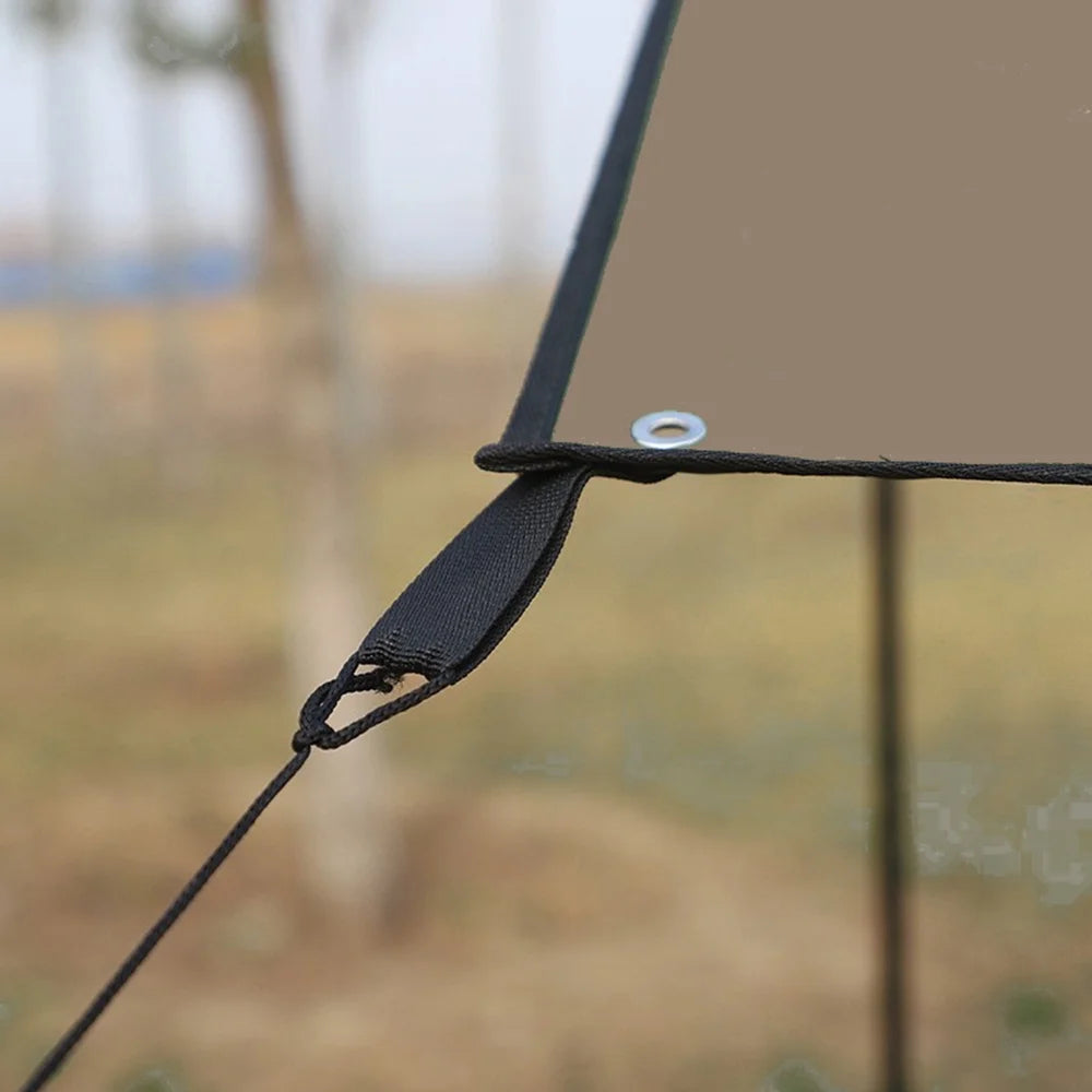 Waterproof Camping Tarp with Poles Q86906