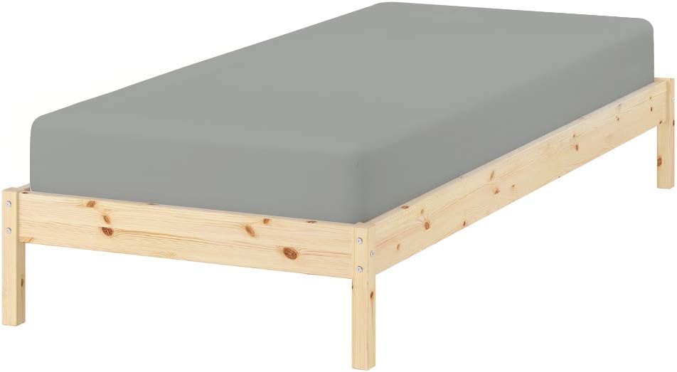 Baby Blue 100% Cotton King Percale Fitted Sheet, 1 Piece, Fits Upto 15 Deep Mattress Pockets O252542