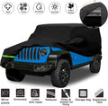 Waterproof Car Covers for Jeep Wrangler 4 Doors 190T Pack of 2 O210355