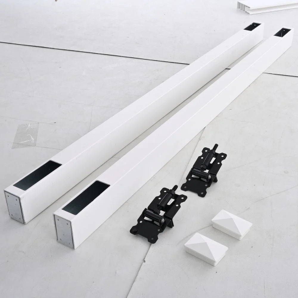 White Vinyl Privacy Fence Gate 4Ft Q6447